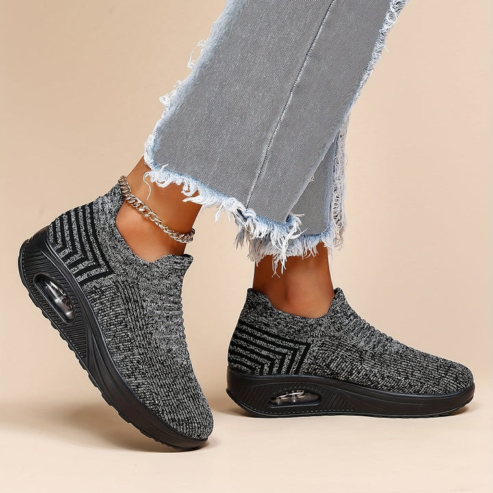 Women's Knit Air Cushion Sneakers - Orthopedic Comfort