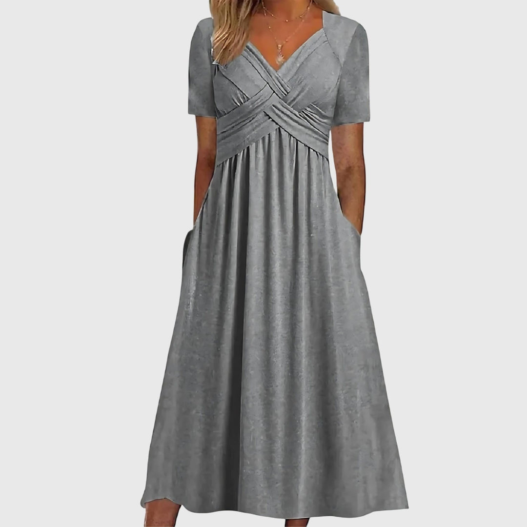 Women's Viola Midi Dress with Tummy Control - Flattering Fit