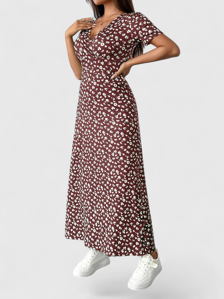 Women's Floral Sophisticated Maxi Dress - Elegant & Flattering