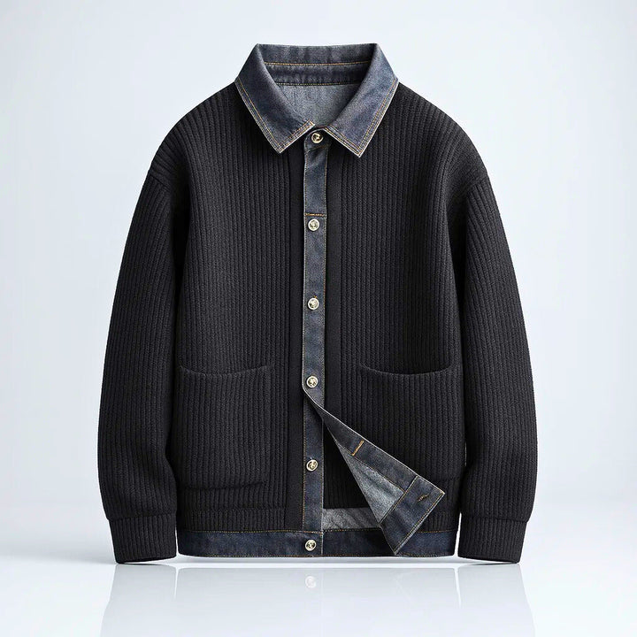 Men's Merino Wool Cardigan Jacket - Vintage Fall Layering