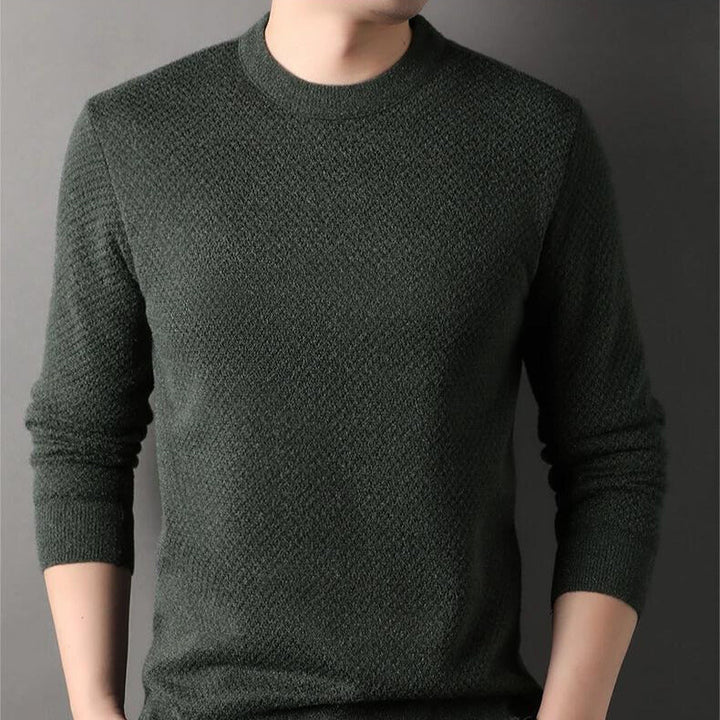 Men's Wool Textured Knit Jumper – Breathable All-Season Layer – view 9