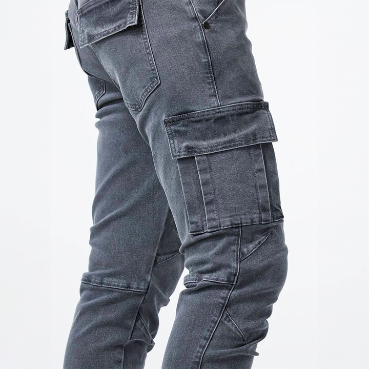 Men's Urban Stretch Denim Cargo Jeans – Relaxed Street Style – view 5
