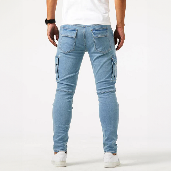 Men's Urban Stretch Denim Cargo Jeans – Relaxed Street Style – view 7