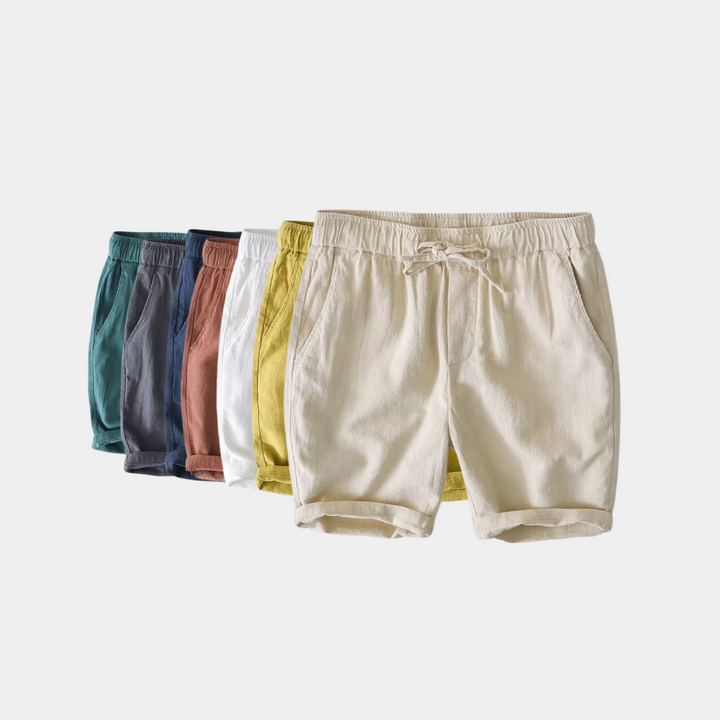 Men's Linen Blend Shorts – Relaxed Drawstring Summer Shorts – view 12