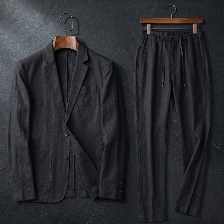 Men's Linen Cotton Suit – Relaxed Two-Piece for Summer Weddings – view 4