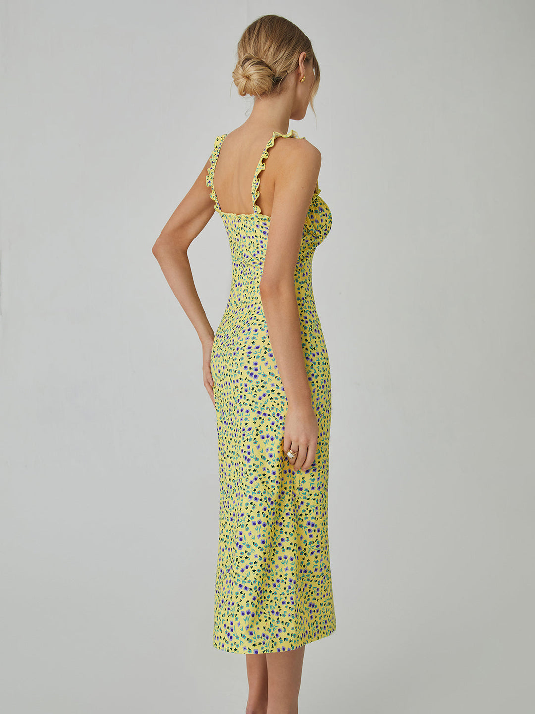 Women's Sleeveless Floral Boho Midi Dress – Soft Stretch Jersey