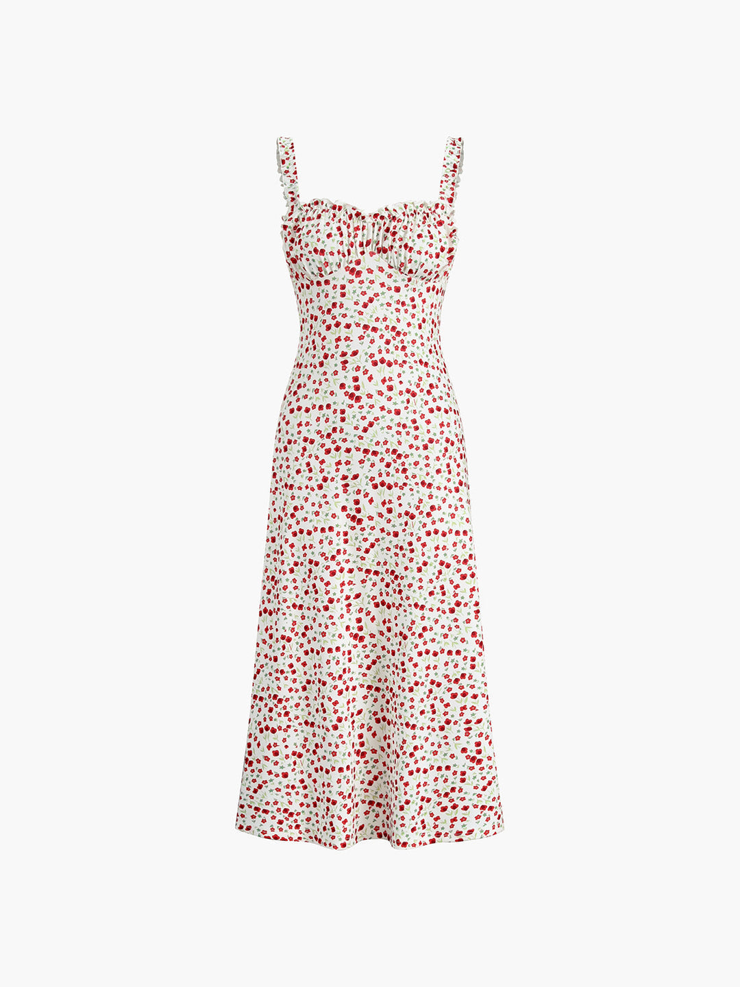 Women's Sleeveless Floral Boho Midi Dress – Soft Stretch Jersey