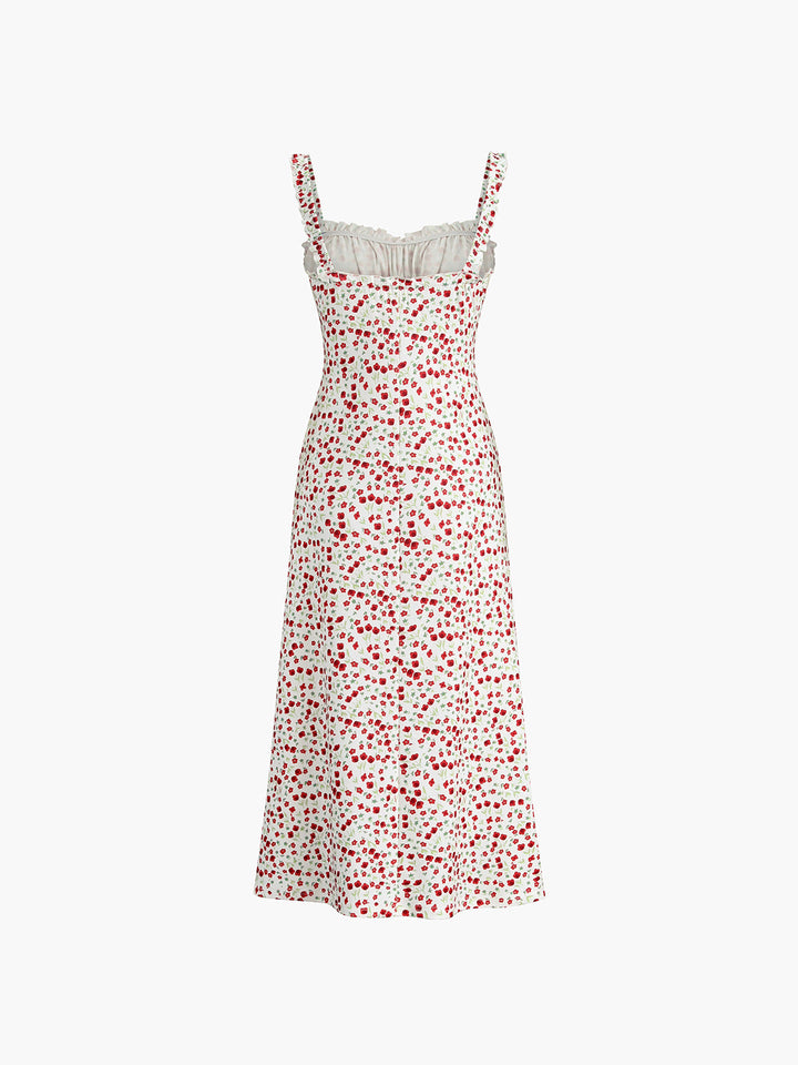 Women's Sleeveless Floral Boho Midi Dress – Soft Stretch Jersey