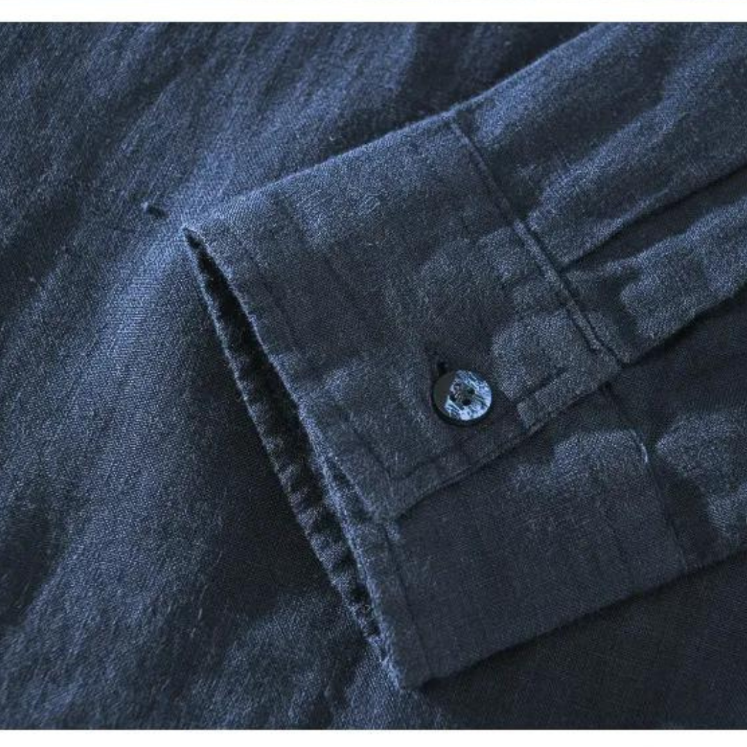 Men's Linen Popover Shirt – Relaxed Half-Placket Summer Style – view 4