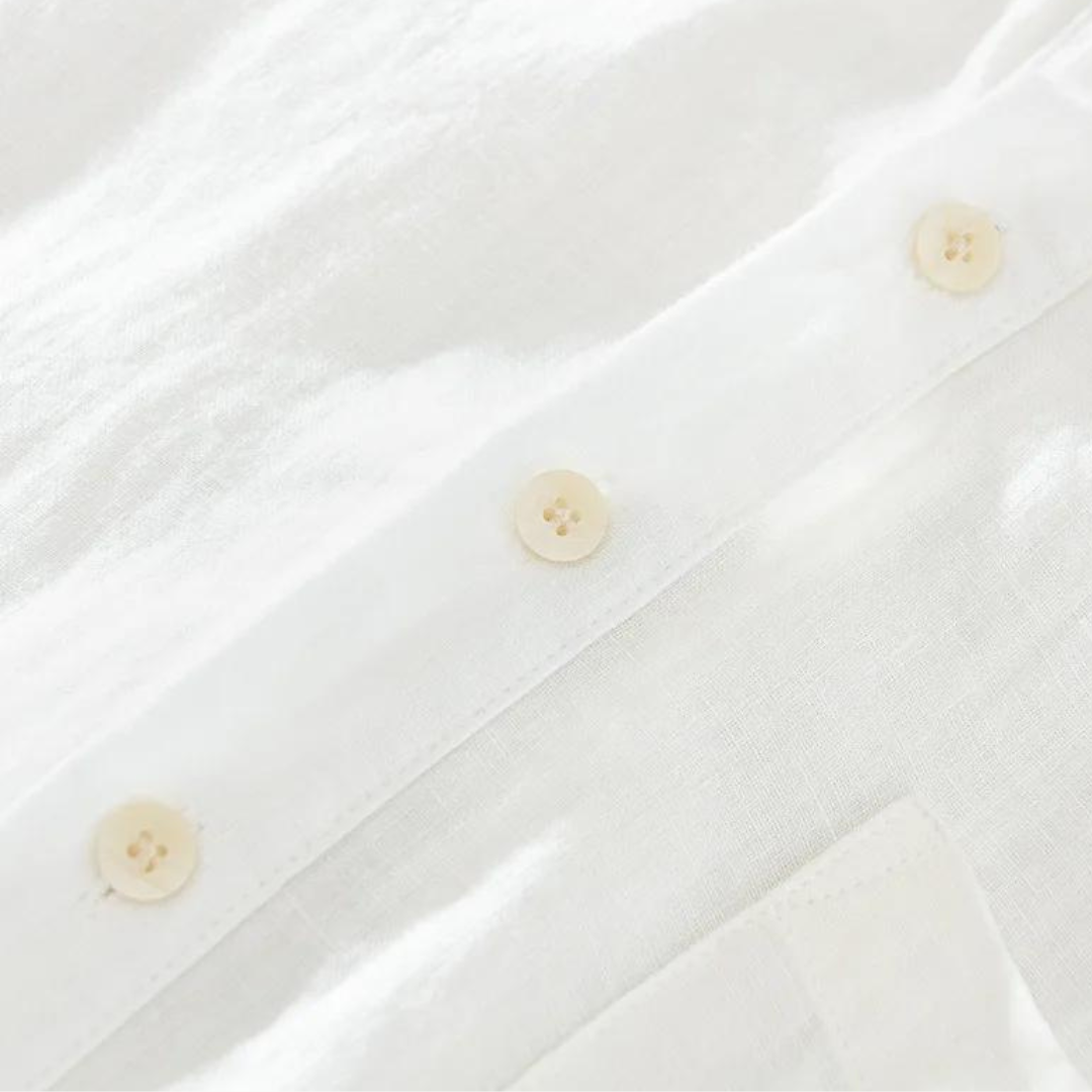 Men's Linen Popover Shirt – Relaxed Half-Placket Summer Style – view 9