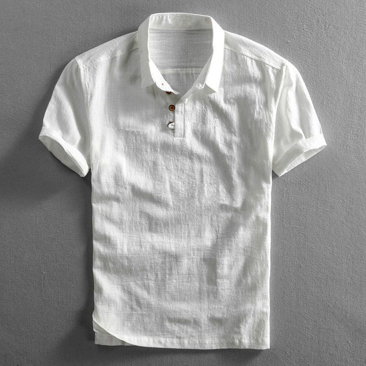 Men's Linen Cotton Polo Shirt – Massimo Cool Summer Comfort – view 5