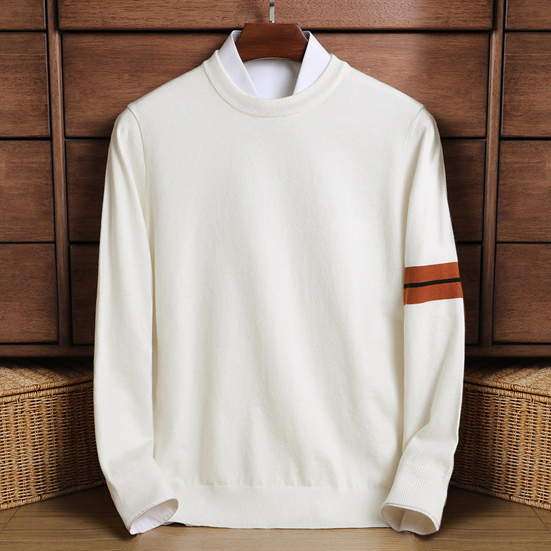 Men's Wool Blend Crew Neck Jumper – Warm Knitted Everyday Layer