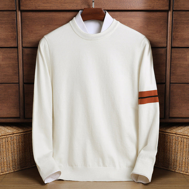 Men's Wool Blend Crew Neck Jumper – Warm Knitted Everyday Layer