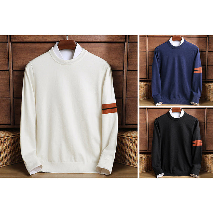 Men's Wool Blend Crew Neck Jumper – Warm Knitted Everyday Layer – view 4