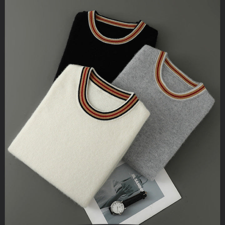 Men's Merino Wool T-Shirt – Breathable Tipped-Collar Tee – view 9