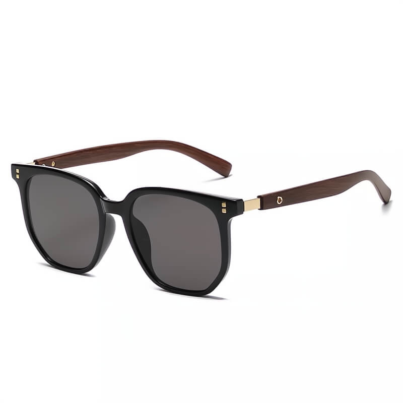 Men's Polarised Wood Sunglasses – Barcelona Statement Frames – view 6