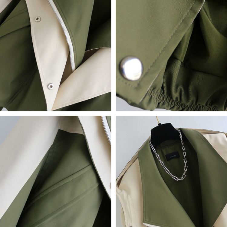 Women's Two-Tone Windbreaker Jacket – Lightweight Colour-Block Layer – view 5