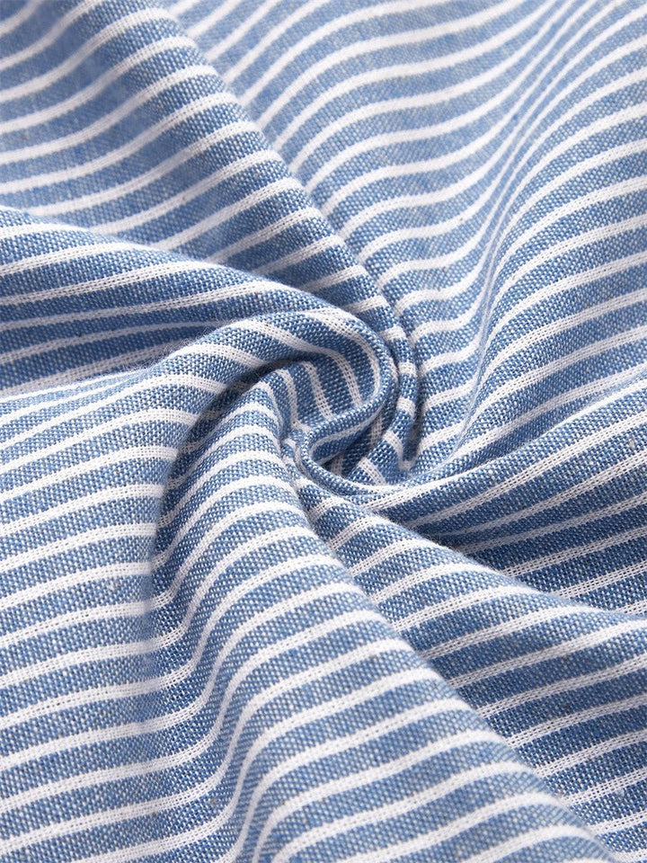 Women's Striped Midi Dress - Relaxed Elegance for Warm Days