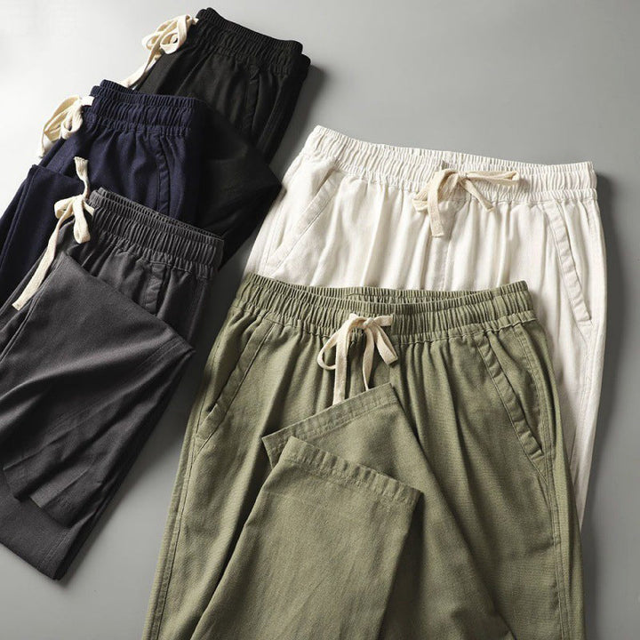 Men's Cotton Drawstring Trousers – Lightweight Everyday Comfort – view 2