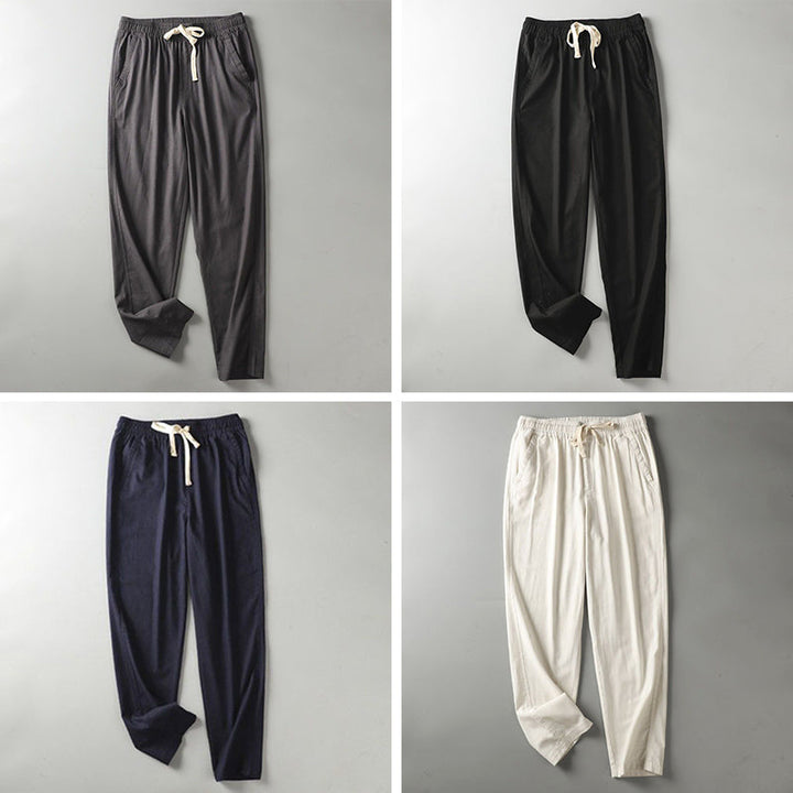 Men's Cotton Drawstring Trousers – Lightweight Everyday Comfort – view 9