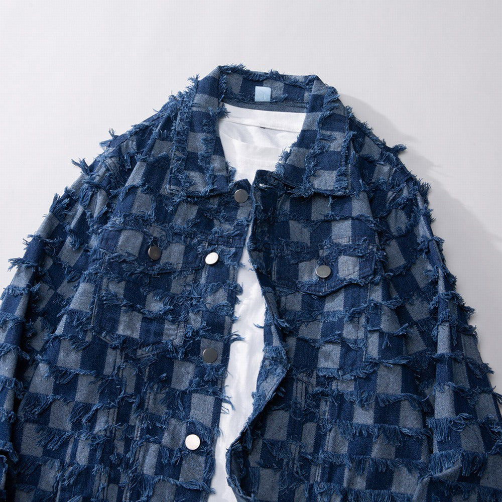 Men's Distressed Denim Shirt – Relaxed Fit Casual Layer – view 3