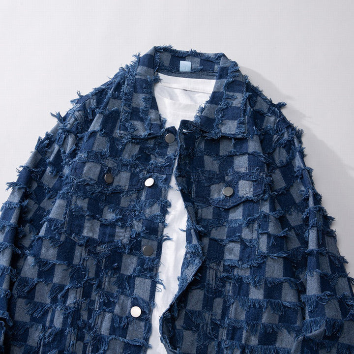 Men's Distressed Denim Shirt – Relaxed Fit Casual Layer – view 3