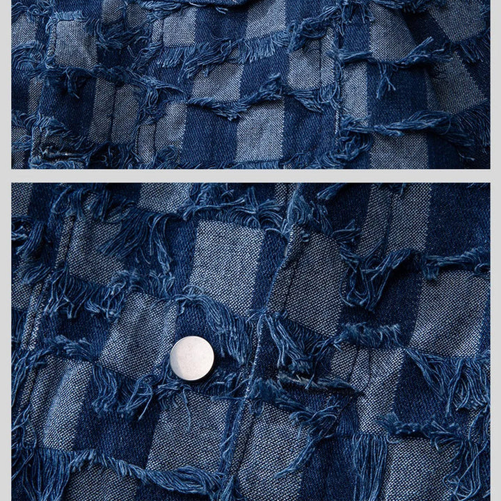 Men's Distressed Denim Shirt – Relaxed Fit Casual Layer – view 4
