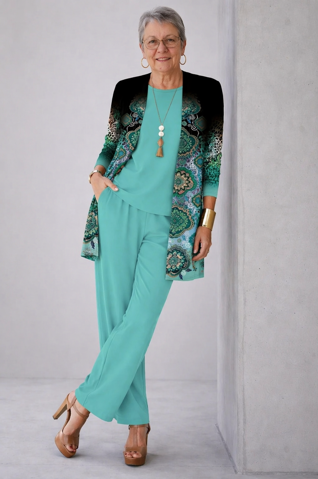 Women's Classic Elegance Three-Piece Set - Effortless Polished Style