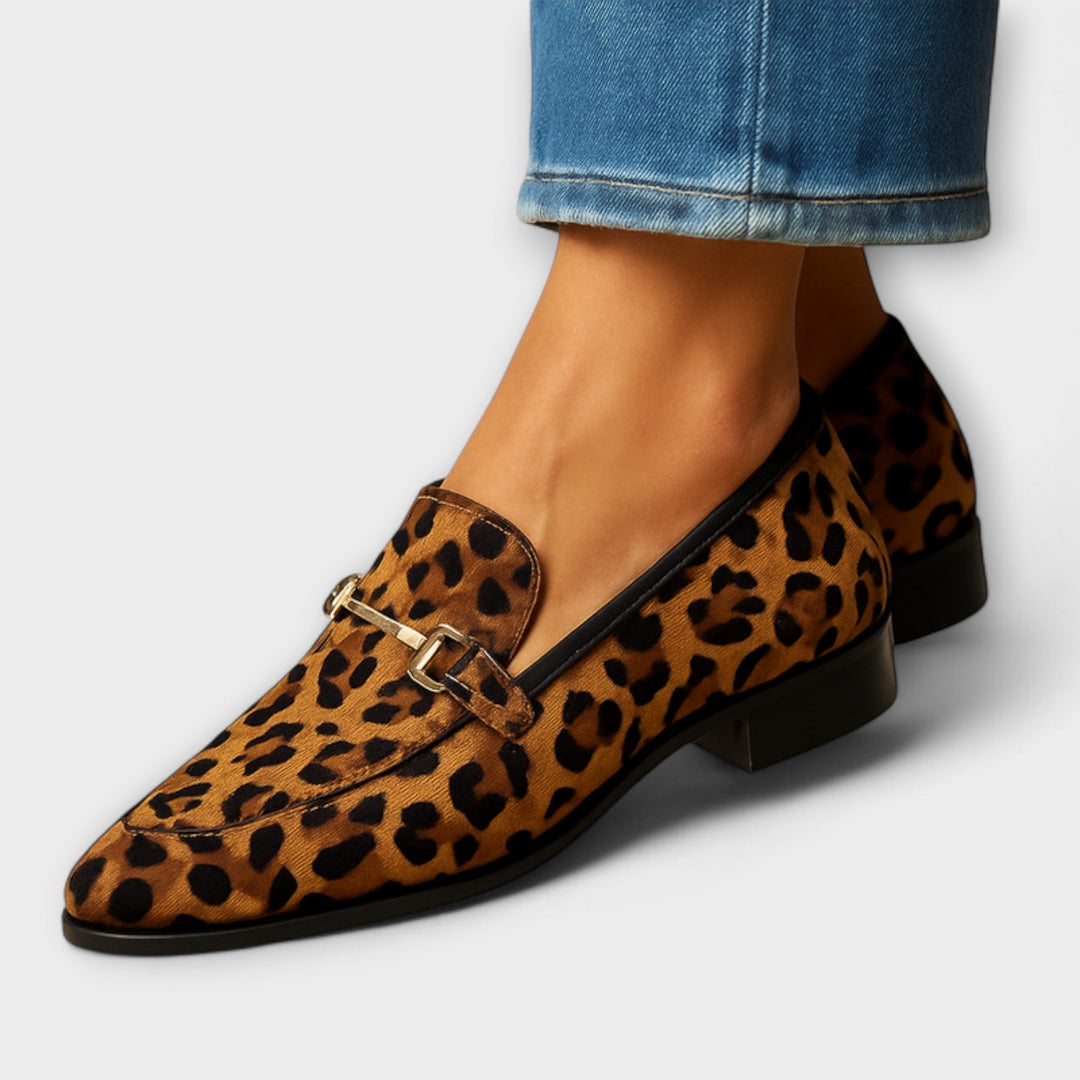 Women's Pointed Toe Animal Print Loafer - Everyday Comfort