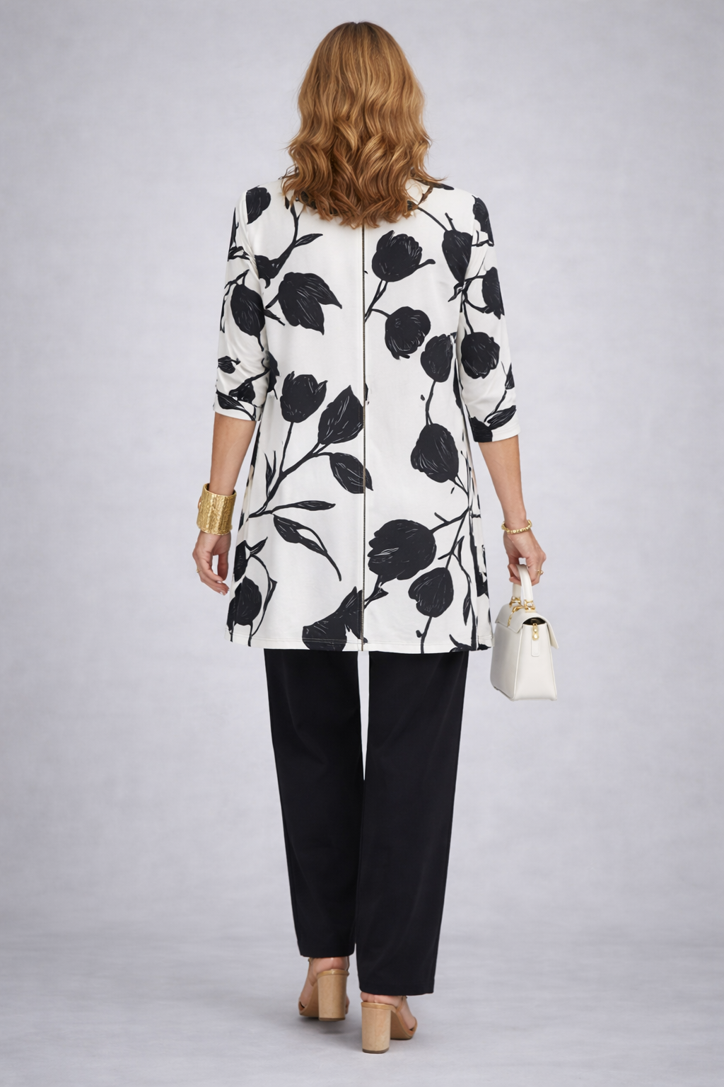 Women's Classic Patterned Three-Piece Set - Effortless Everyday