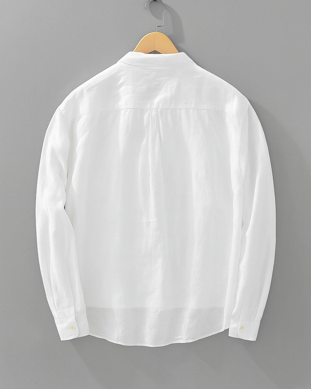 Men's Linen-Cotton Popover Shirt – Relaxed Half-Placket Style – view 3