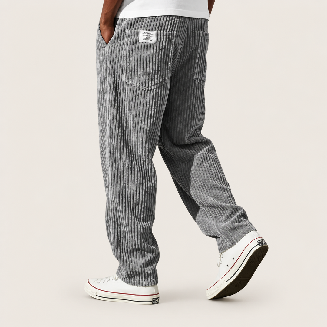 Men's Corduroy Trousers – Relaxed Drawstring Everyday Style – view 12