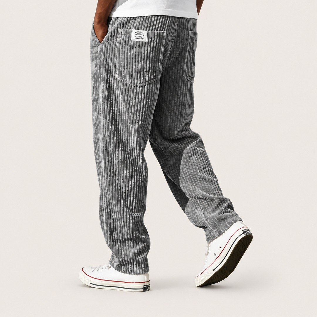 Men's Corduroy Trousers – Relaxed Drawstring Everyday Style