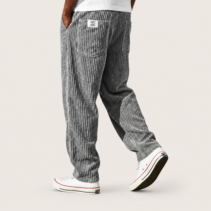Men's Corduroy Trousers – Relaxed Drawstring Everyday Style