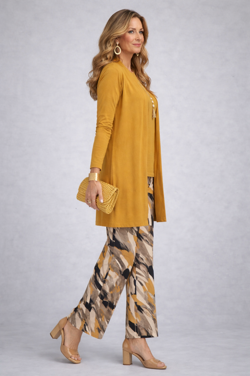 Women's Ailene Patterned Three-Piece Set - Effortless Elegance