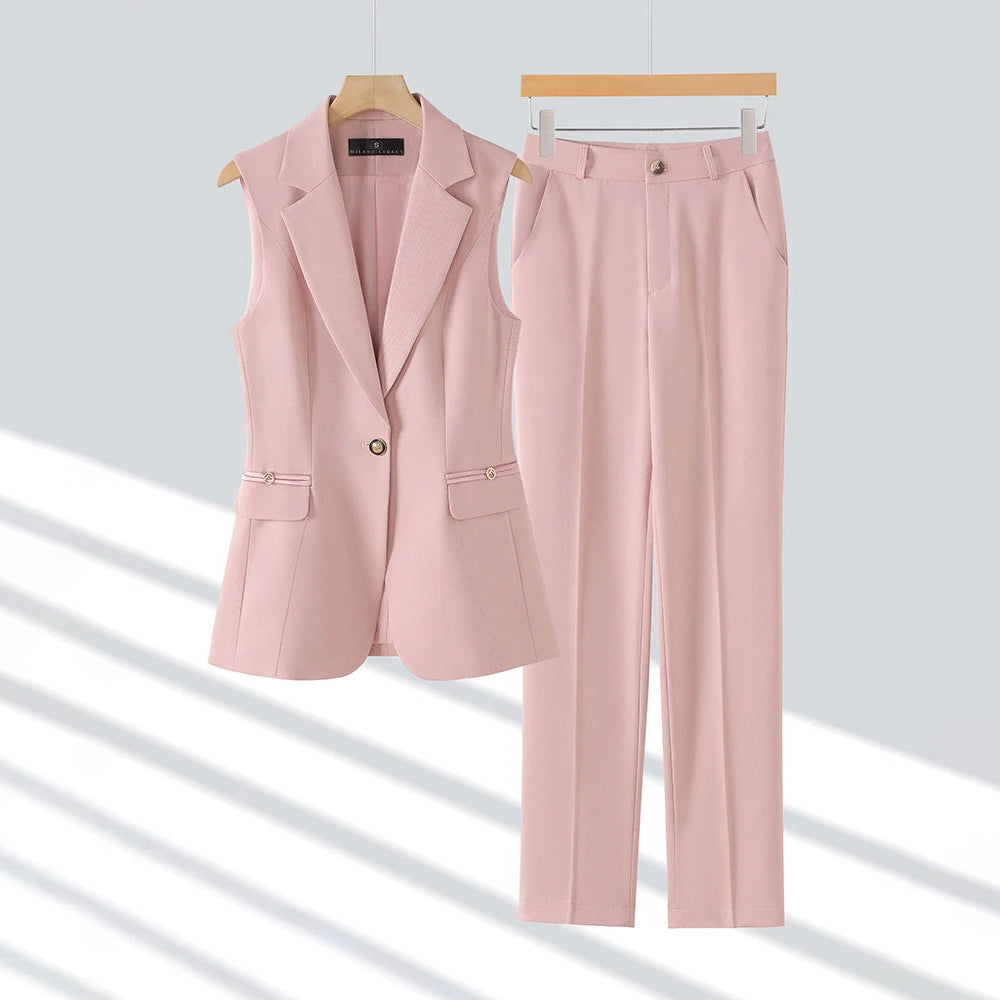 Women's Tailored Waistcoat & Trouser Set – Executive Two-Piece