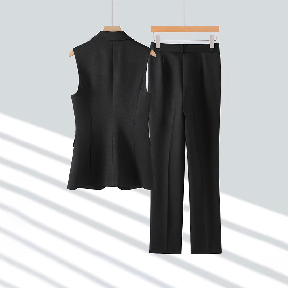 Women's Tailored Waistcoat & Trouser Set – Executive Two-Piece