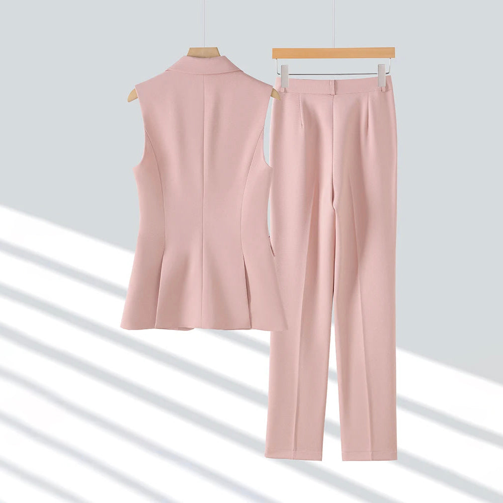 Women's Tailored Waistcoat & Trouser Set – Executive Two-Piece