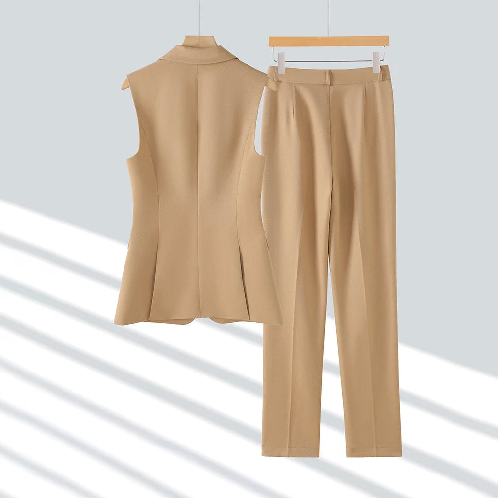 Women's Tailored Waistcoat & Trouser Set – Executive Two-Piece