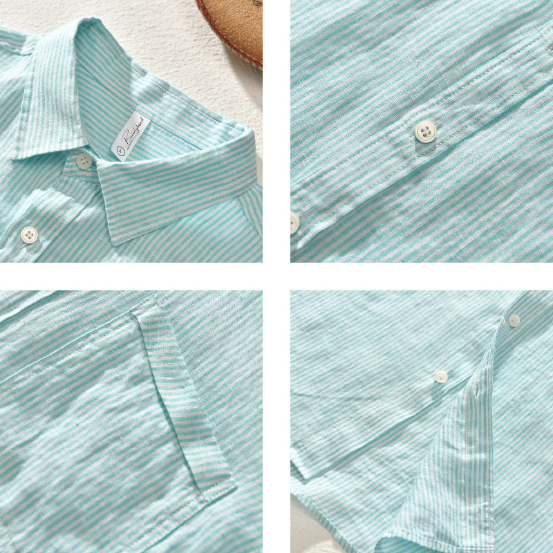 Men's Linen Shirt – Breathable Button-Front Summer Shirt – view 3