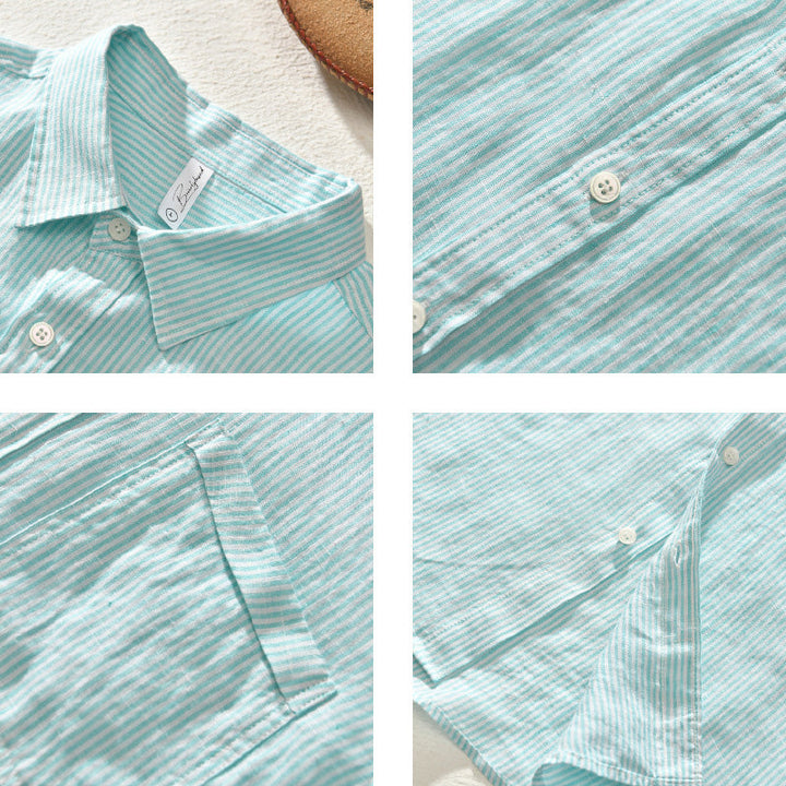 Men's Linen Shirt – Breathable Button-Front Summer Shirt – view 3