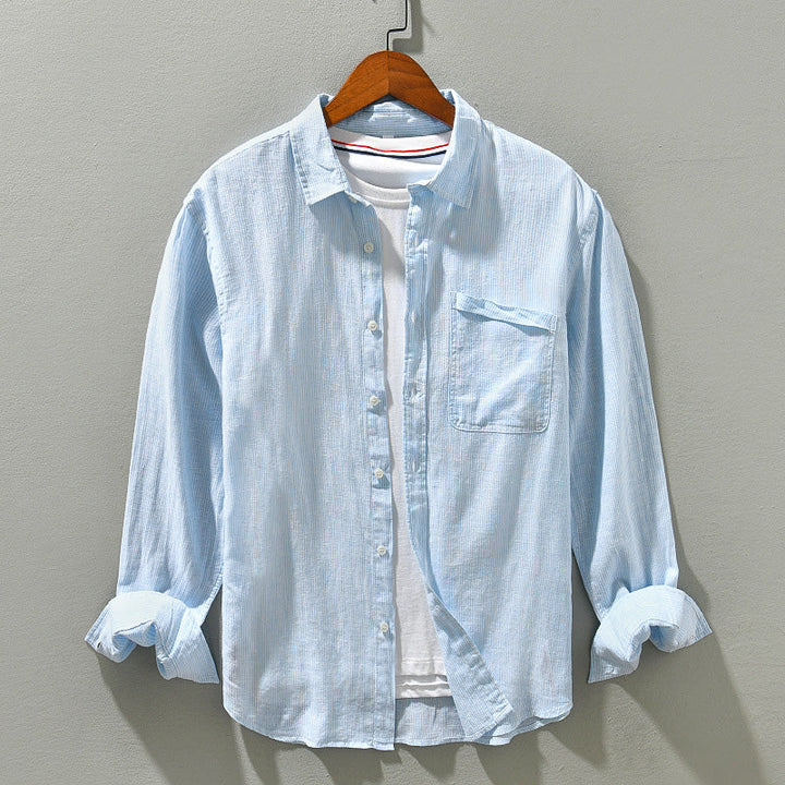 Men's Linen Shirt – Breathable Button-Front Summer Shirt