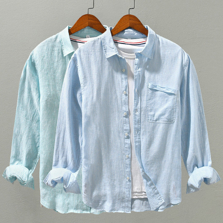 Men's Linen Shirt – Breathable Button-Front Summer Shirt – view 5