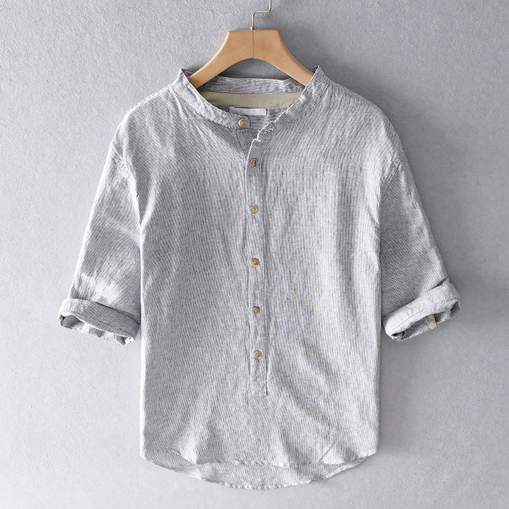 Men's Firenze Linen Blend Shirt – Tailored Smart-Casual Fit – view 3