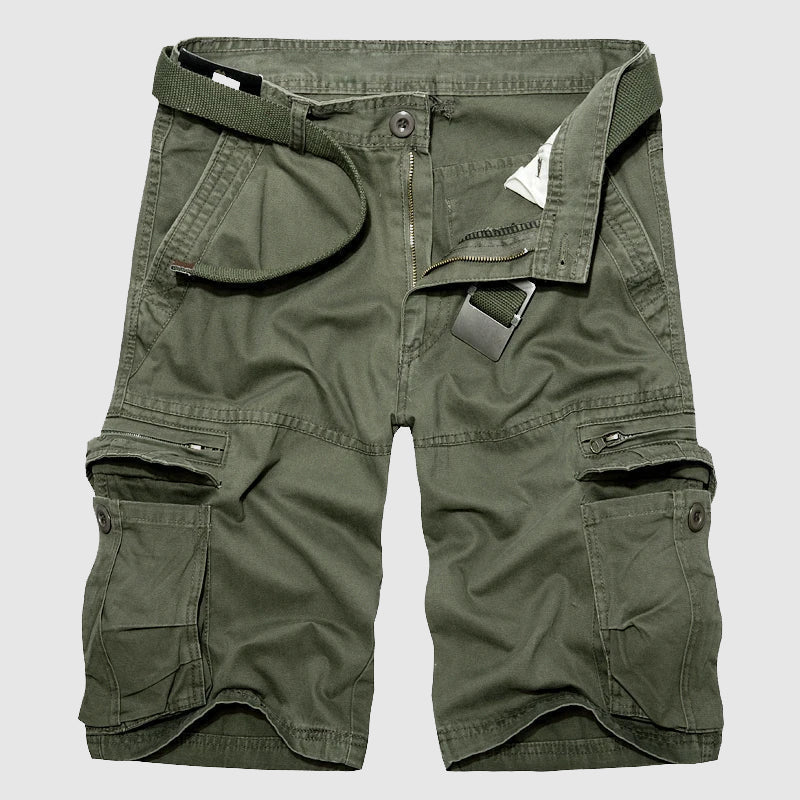 Men's Cotton Cargo Shorts – Explorer Zip-Pocket Summer Shorts