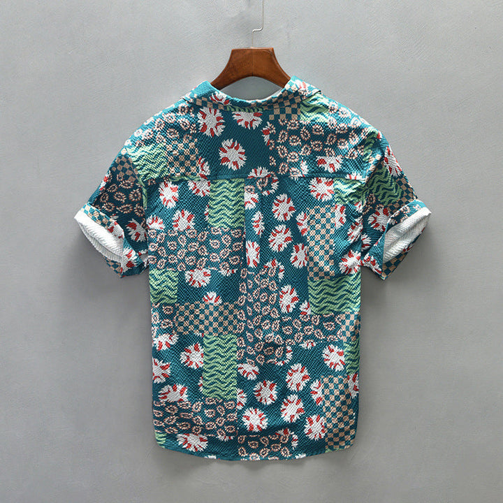 Men's Floral Print Summer Shirt – Tailored Fit Resort Wear – view 3