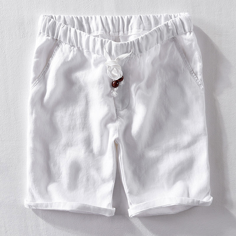 Men's Linen Shorts – Breathable Tailored Summer Shorts – White