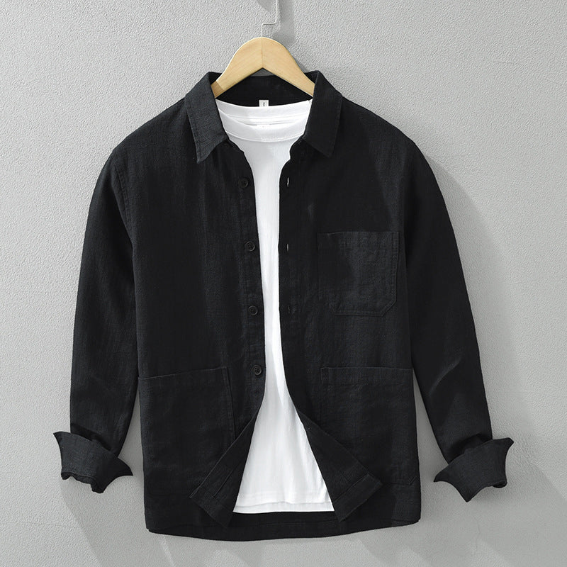 Men's Cotton Shacket – Button-Up Overshirt for Smart Layering – view 2