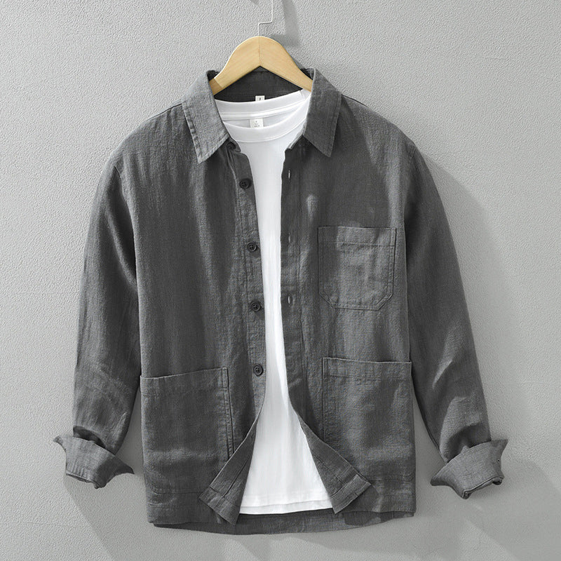 Men's Cotton Shacket – Button-Up Overshirt for Smart Layering – view 5