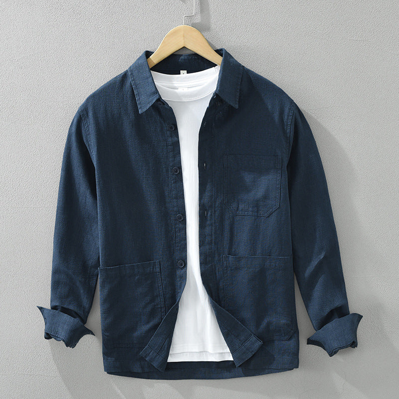 Men's Cotton Shacket – Button-Up Overshirt for Smart Layering